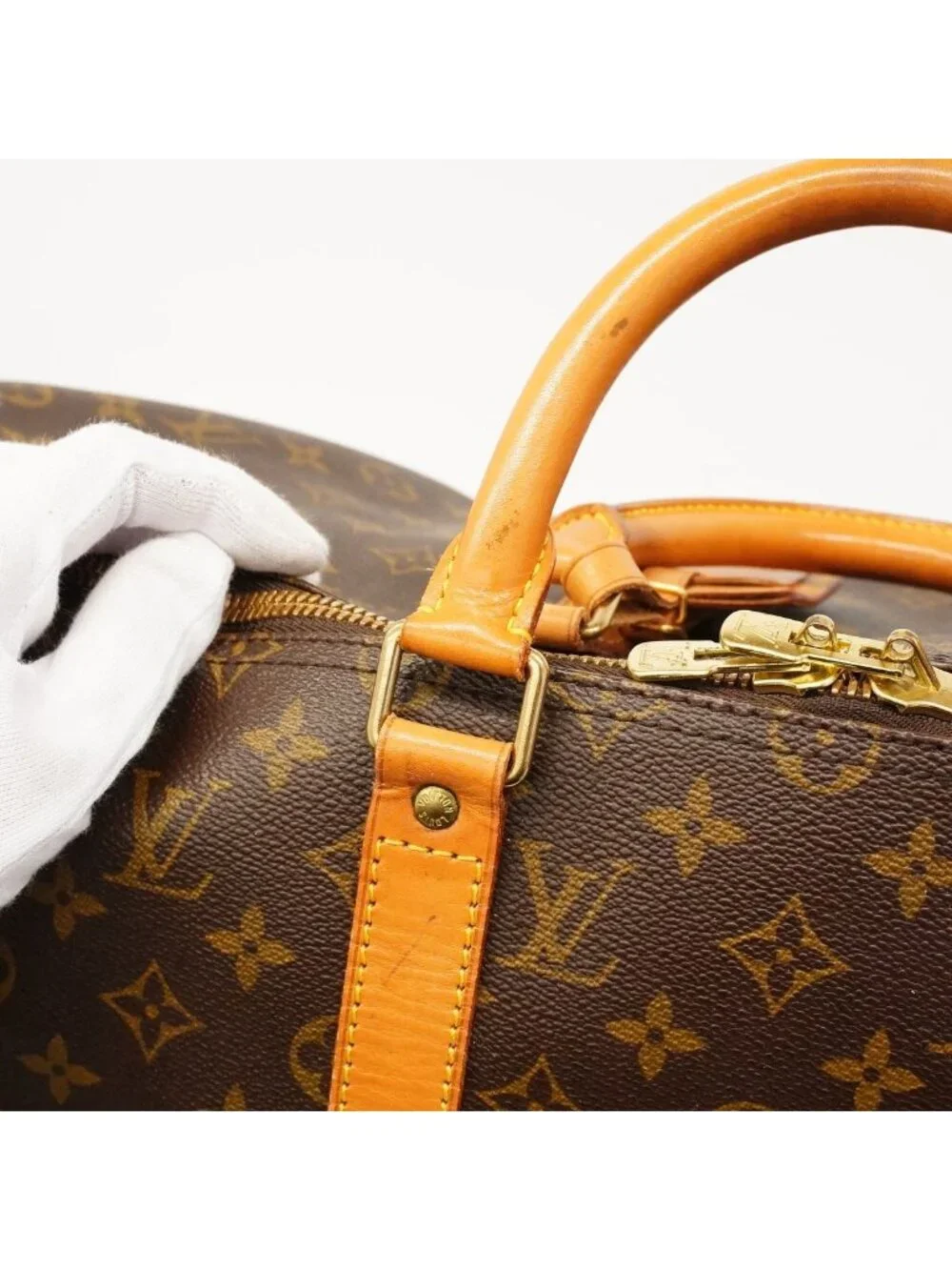 Louis Vuitton Boston Bag Monogram Keepall 50 Brown